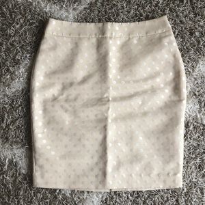 Ann Taylor polka dot pencil skirt